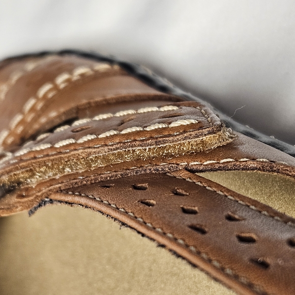 Clarks Women's Brown Leather Bendables Ashley Spin, Sz 9N - Picture 7 of 8